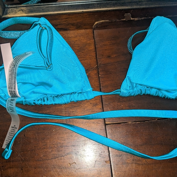 Victoria Secret NWT 2024 swim collection teal triangle bikini top - Picture 2 of 3